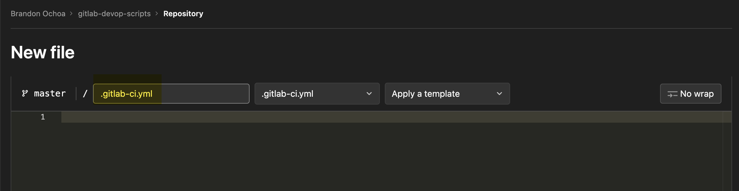 Creating Gitlab Ci Yaml File 